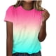 thumbnail image 1 of Fiudx Ropa de Mujer Camiseta Estampada Informal y de Moda para Mujer con Cuello Redondo y Top de Manga Corta, 1 of 4