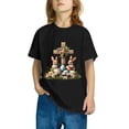 thumbnail image 4 of Aloohaidyvio Easter Cross Shirt Minimalist Easter Cotton Tee for Girls, Small Cross Chest Print - Casual Spring Outfit 3 Years, 4 of 4