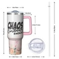thumbnail image 2 of Chaos Coordinator Tumbler 40 Oz Gift Set - Stainless Steel Insulated Cup with Handle & Straw, Funny Coffee Mug for Women, Boss, Coworker, Teacher, Nurse, Mom, Unique Gift Idea, 2 of 5