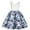 Blue, variant on Mercatoo Kids Toddler Girls One-Shoulder Floral Print Birthday 𝐏𝐚rty Prom Dresses Pageant Dress Flower Girls Dress