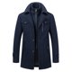 thumbnail image 1 of Abrigo de invierno para hombre, abrigo corto de lana de invierno, abrigo de lana de longitud media, chaqueta de invierno corta con cuello doble extraíble para negocios, ocio al aire libre,, 1 of 6