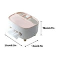 thumbnail image 3 of Multifunctional Paper Towel Box, Home Living Room Office Coffee Table Organizer, Remote Control Desktop Storage Box, Paper Drawer with Multiple Compartments, 3 of 4