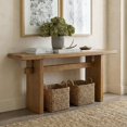 thumbnail image 1 of Antique Brown Farmhouse Console Table - Entryway Sofa Table, 1 of 6