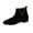 Black, variant on Bmawag Women Boots Square Toe Low Heel Lightweight Breathable Mid Calf Ankle Sock Boots Women Casual Comfort Fashion Booties Short Boots Coffee 38