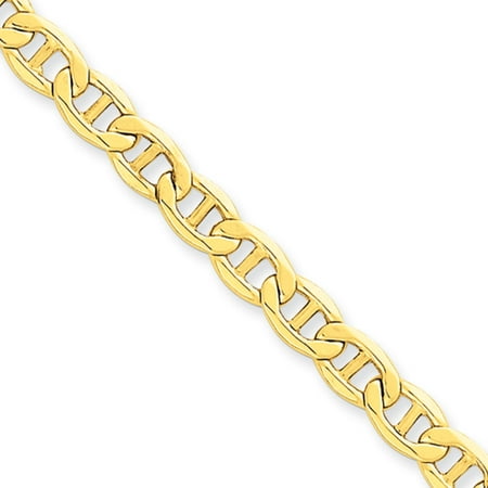 5.5mm, 14k Yellow Gold, Hollow Anchor Link Chain