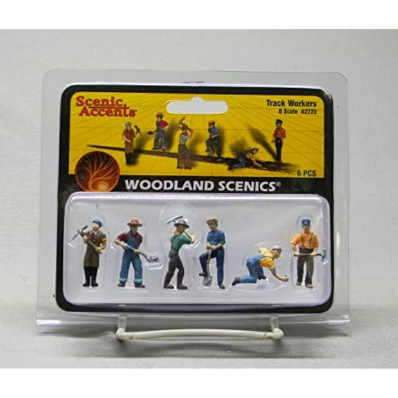 WOODLAND SCENICS A2723 TRACK WORKERS FIGURES (6) O GAUGE WDS2723
