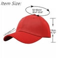 thumbnail image 5 of Glory Max Plain Solid Baseball Cap Sun Visor Adjustable Ball Hat Red, 5 of 5