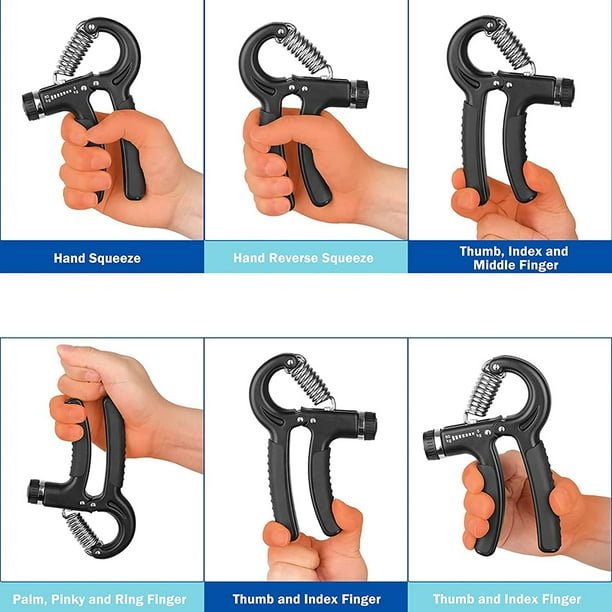 Fortalecedor De Mano Syiyunran | Resistencia Ajustable 10-60 Kg | Mejora Agarre Y Antebrazo | Para Atletas Y Músicos | Portátil