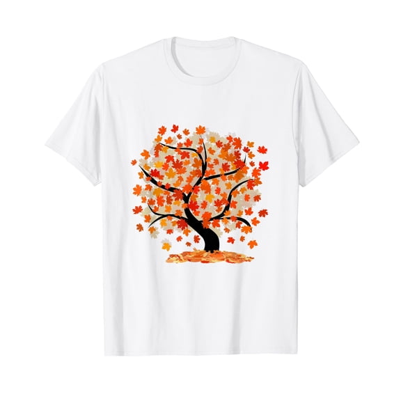 Beautiful Oak Tree Nature - Thanksgiving Fall Autumn White T-Shirt