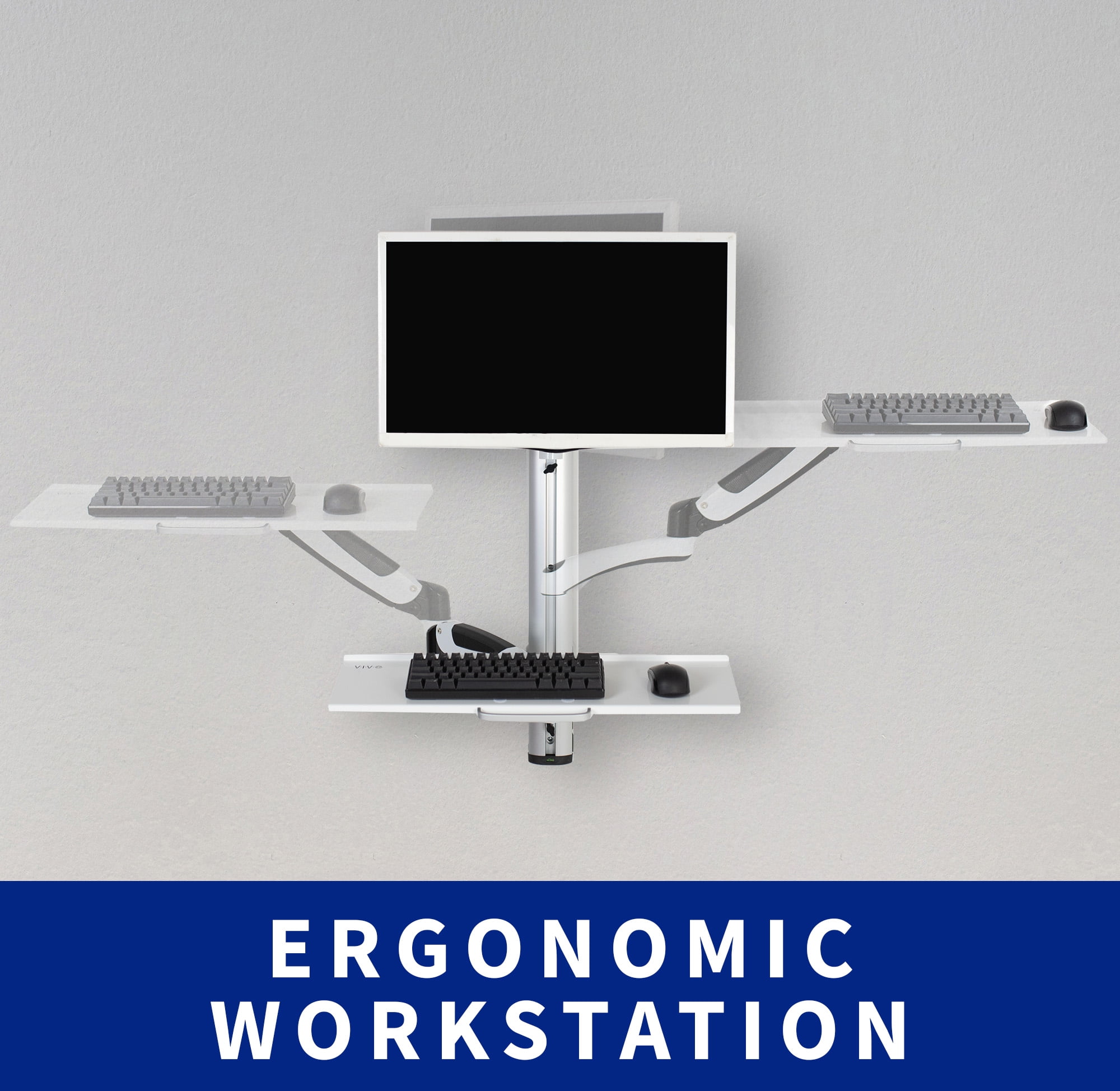 VIVO White Sit-Stand Wall Mount Counterbalance Australia | Ubuy