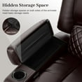 thumbnail image 4 of Loberfve Reclining Loveseat Sofa, Power Wall Hugger Recliner for Home Theater RV, Storage USB, Removable Armrest, 2-Tier Cushion, Brown, 4 of 8