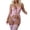 Pink, variant on Women Corset Style Bodysuit with Garter Straps Cutout Detail Matching Thong and Stockings Lingerie Set White S