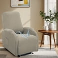 thumbnail image 4 of MYG Housse de Fauteuil Inclinable Simple Extensible à Rayures Imperméable avec Poche de Rangement, Protecteur de Canapé Élastique pour Salon, Installation et Retrait Faciles, 4 of 10