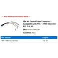 thumbnail image 2 of Idle Air Control Valve Connector - Compatible with 1987 - 1988 Chevy R20 7.4L V8, 2 of 2