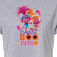 thumbnail image 3 of Trolls - Simply Bootiful Poppy - Juniors Cropped Cotton Blend T-Shirt, 3 of 5