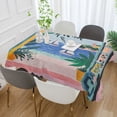 thumbnail image 2 of Yayeee Tablecloths 60" x 108" Rectangle Wrinkle Resistant Party Table Cover, Pink Seaside, 2 of 8