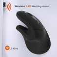 thumbnail image 3 of 2.4G wireless vertical mouse ergonomics vertical mouse office game mouse 3 levels movement speed black, 3 of 4