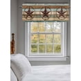 thumbnail image 3 of Farmhouse Country Star Valances for Windows, Rod Pocket Kitchen Valance Curtains - Soft & Washable Small Window Treatment for Living Room,&nbsp;Bathroom, Vintage Wooden Texture , 42x12 Inch, 1 Panel, 3 of 9