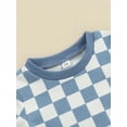 thumbnail image 6 of Suealasg Kids Boys Girls Summer 2Pcs Outfits 6M 1T 2T 3T Toddler Baby Casual Beach Clothes Short Sleeve Checkerboard Print Tops + Elastic Waist Shorts, 6 of 9
