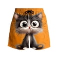 thumbnail image 4 of Hfnxid Mens Beach Shorts Quick Dry Elastic Waist Swim Trunks Printed Drawstring Bathing Suit Summer Lightweight Vacation Shorts with Pockets Orange XXXXXL, 4 of 7