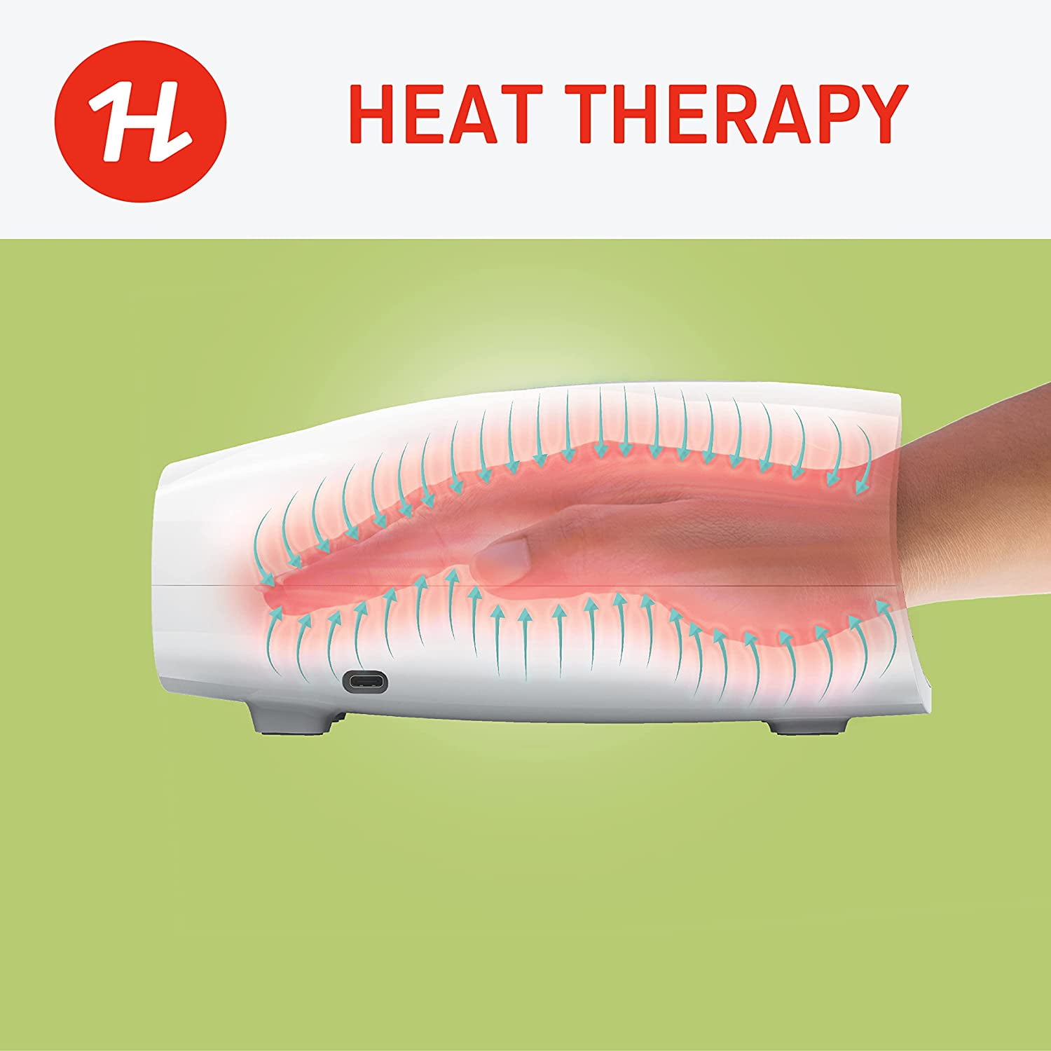 Hand Massager（FSA or HSA Eligible）- Cordless Hand Massager with Heat and  Compres