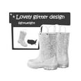 thumbnail image 6 of BOCCA Kids Silver Glitter Waterproof Rain Boot For Girls Size 11, 6 of 7