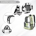 thumbnail image 6 of Xoenoiee Frog Snail Guitar Music Note Print Clear Backpack for Girls Waterproof Clear Bookbag Daypack, Plastic See Through Backpack Transparent Knapsack PVC Rucksack for Stadium Events and School, 6 of 7