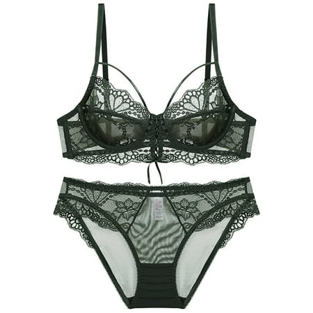 

Cntydi Bras for Women Women s French Sexy Gathering Large Size Bra Set Ultra-thin Big Breasts Shows Small Collection Gifts for Women