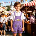 thumbnail image 2 of Rhuody Toddler Onesie For Boys 4-5 Years Winter Jumpsuit Long Sleeve Crewneck Romper Cartoon Prints Bodysuit Trend Clothing Purple, 2 of 4