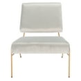 thumbnail image 2 of SAFAVIEH Romilly Modern Glam Velvet Accent Chair, Grey, 2 of 7