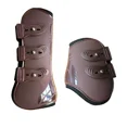 thumbnail image 2 of Front Hind Leg Boots Adjustable Horse Leg Boots Equine Front Hind Leg Guard Equestrian Tendon Protection Horse Hock Brace (Brown  Hind leg), 2 of 6