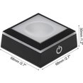 thumbnail image 2 of PATIKIL LED Light Base Non-Slip Square Display Stand, 2 Pcs LED 6 Lighting Mode Multicolor Groove Light Base for Glass Ball 3D Crystal Party Decoration, Black, 2 of 6