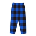 thumbnail image 5 of Bingfone Pajamas For Women,Buffalo Plaid Blue Black Pajama Pants With Pockets-X-Large, 5 of 9