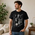 thumbnail image 6 of Storm Rabbit Moon Graphic T-Shirt, Retro Animal Tee, Unisex Classic Fit, 6 of 6