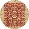 thumbnail image 1 of Ahgly Company Machine Washable Indoor Round Abstract Lava Red Area Rugs, 6' Round, 1 of 7