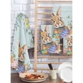 thumbnail image 2 of Easter Bunny Kitchen Dish Towels for Drying Dishes Set of 3, Colorful Easter Eggs Eucalyptus Teal Wooden Waffle Weave Microfiber Hand Tea Bathroom Towels Quick Dry & Absorbent Towel 15.7x23.6, 2 of 7
