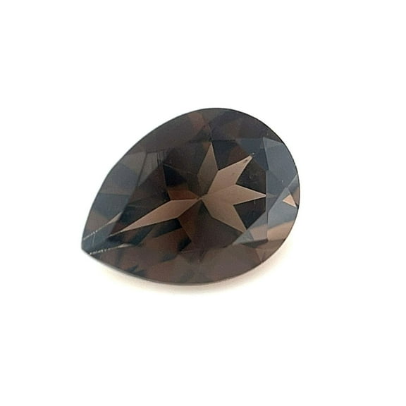 Certified Real 1 Carat Smoky Quartz Pear Shape Brilliant Cut 8x6 mm Loose Gemstone