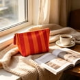 thumbnail image 6 of Cosmetic Bag Travel Toiletry Pouch, Large Capacity Corduroy Makeup Organizer Portable Zipper Storage Bag for Women Travel School Daily Use Storage Organizer Cosmetic Case, 6 of 7