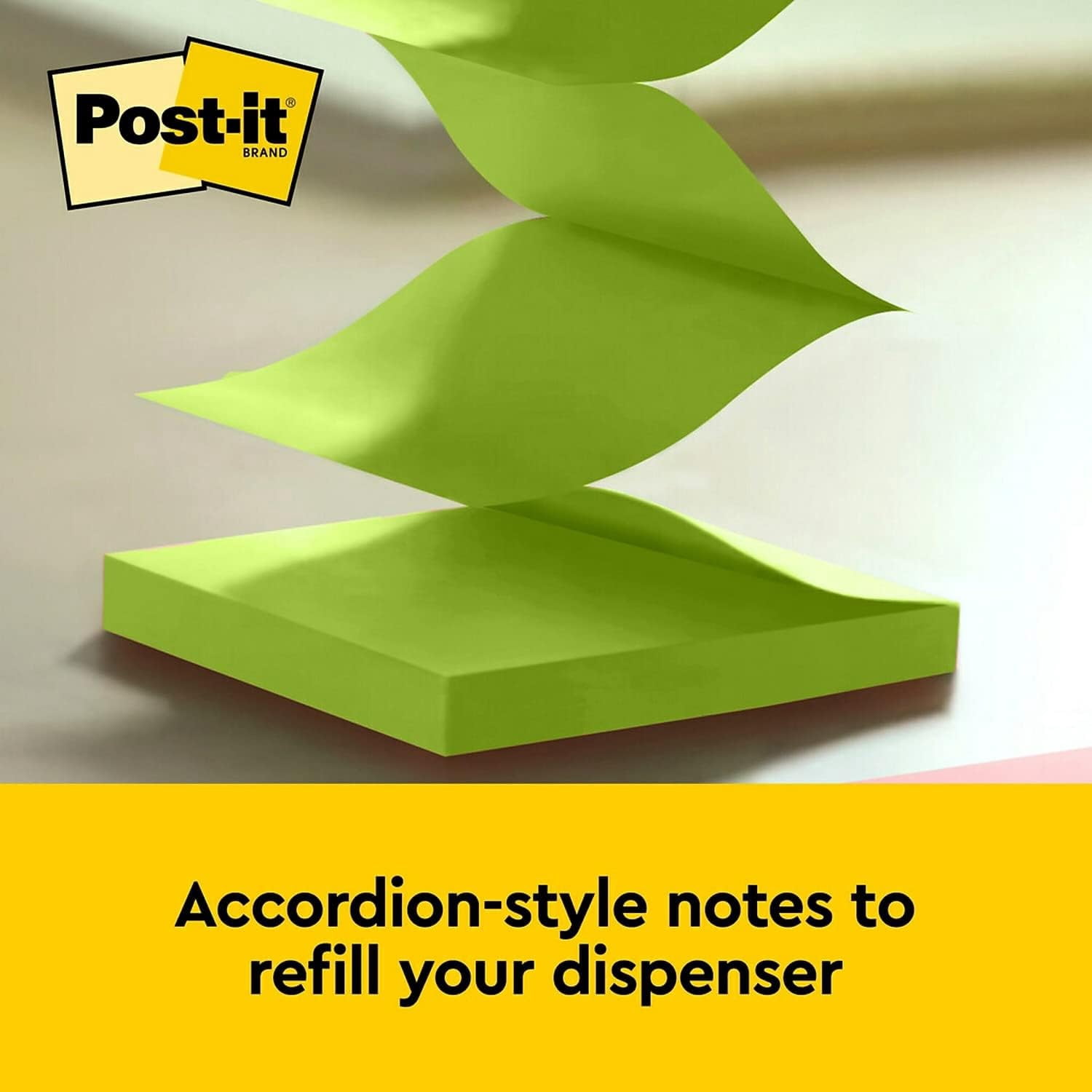 Post-it Dispenser Pop-up Notes, R330-12AU, 3 in x 3 in (76 mm x 76 mm), 100 Sheets/Pad, 12 Pads/Pack