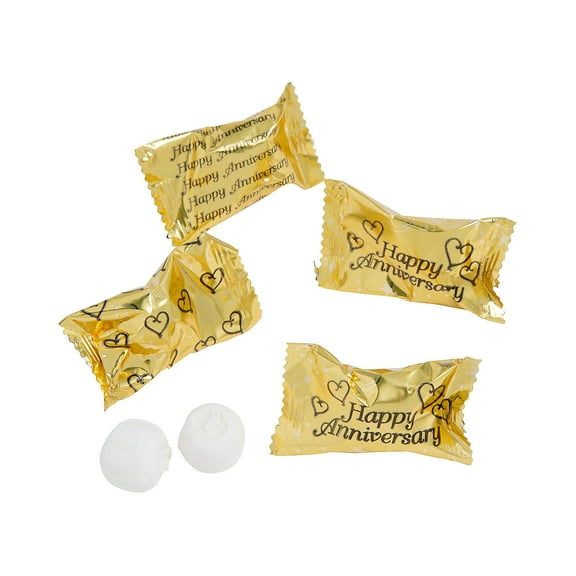 Gold Anniversary Buttermints, Edibles, Wedding, 108 Pieces