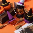 thumbnail image 4 of 24Pcs Mini Witch Hats and Mini Witch Brooms Decorations Craft for Party Birthday Wedding Witch Wizard Party Supplies Colorful, 4 of 7