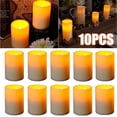 thumbnail image 1 of Topchances Set of 10 Flameless Votive Candles,Flameless Flickering LED Candle Lights, Battery Operated LED Tea Lights for Wedding,Table,Festival,Halloween,Christmas Decoration, 1 of 21