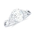 thumbnail image 4 of 1.00 TCW Oval Cut Halo Engagement Ring 925 Sterling Silver, 4 of 4