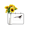 thumbnail image 1 of Lizad retrato animal negro Tarjeta de bendición de jarrón de girasol artificial, 1 of 3
