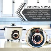 Pars Automatic Persian Rice Cooker - Tahdig Rice Maker Perfect Rice Crust, 4 Cup