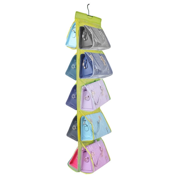 Xihbxyly Bolsa de Almacenamiento Colgante, Organizador Compacto, Ventana de Pvc Transparente, Diseño de Montaje En Pared, Organizador para El Hogar, Almacenamiento En Dormitorio, Tamaño 35,5 X 130 Cm