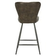 thumbnail image 4 of Safavieh Ashby Tufted Leather Swivel Counter Stool, Set of 2, 4 of 12