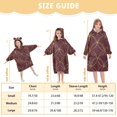 thumbnail image 4 of FORMRS Wearable Blanket Hoodie with Sleeves for Kids Cozy Flannel Sweatshirt, Circular Gold Pattern, 4 of 7