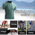 thumbnail image 2 of 3 uds., Camiseta deportiva de verano para hombre, Color sólido, con capucha, manga corta, cordón, se Abanopi Camiseta deportiva, 2 of 7