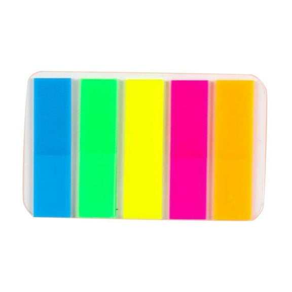 YiJuHui 4pcs Transparent Fluorescent Page Markers Self-Adhesive Tabs for Office Organization and Note Taking